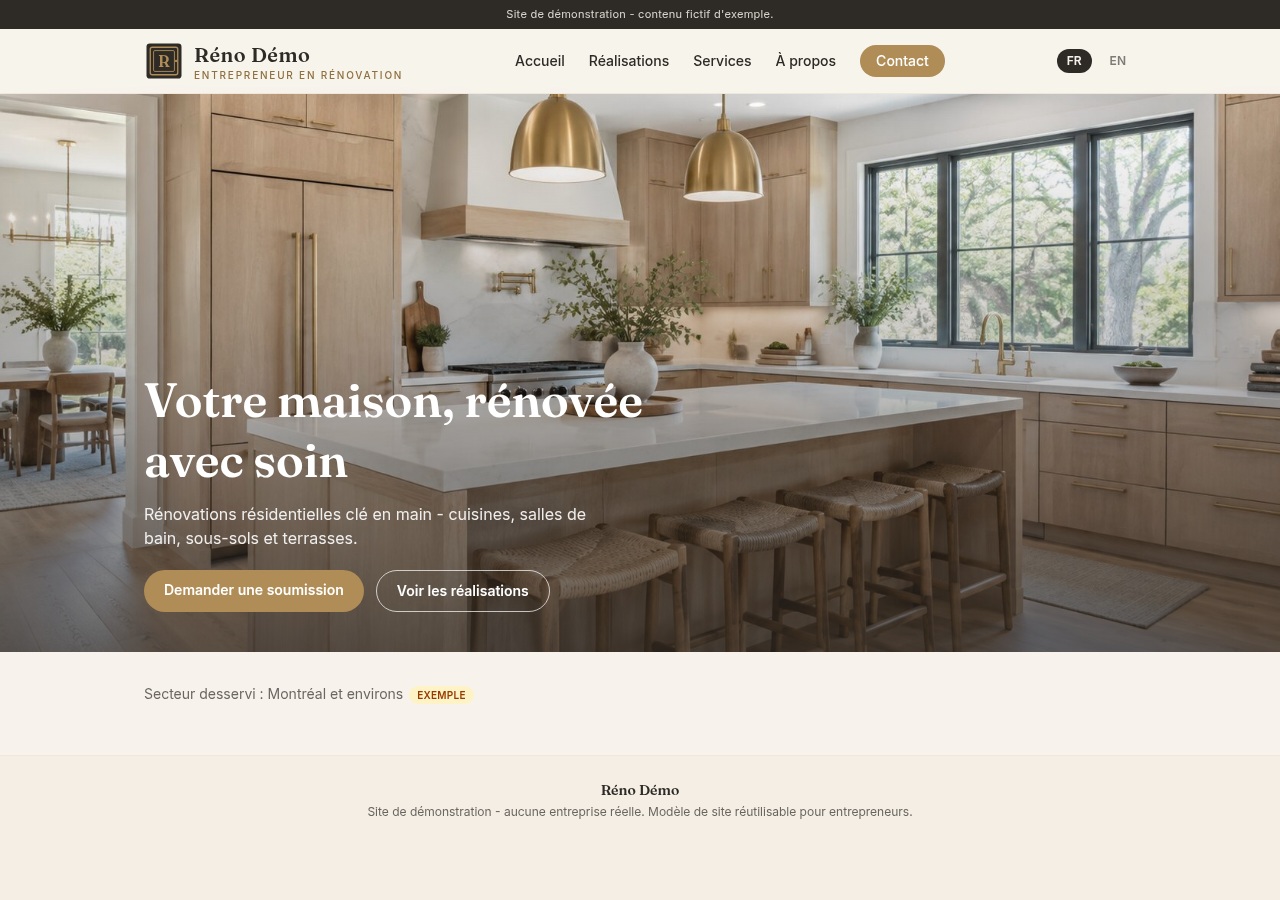Exemple de site construit par SharohIQ